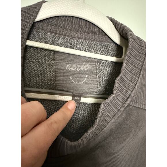Aerie dark grey oversized crewneck sweater - Picture 2 of 7